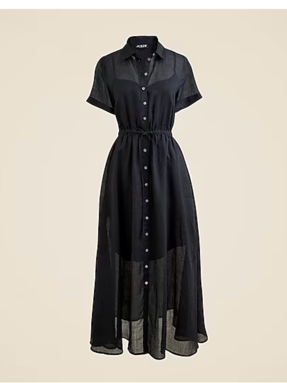 J.crew Cerise shirt dress in ramie